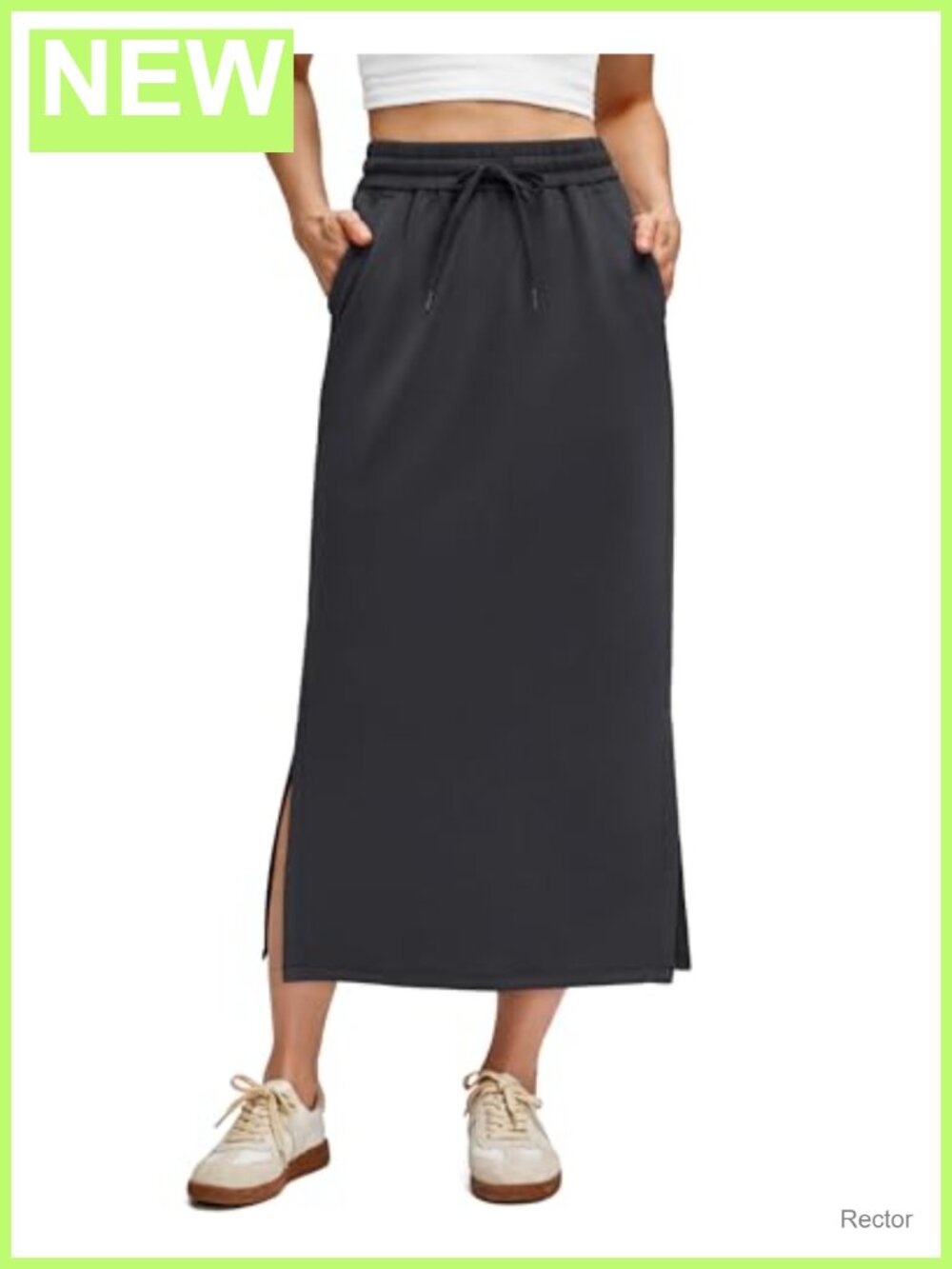 G4Free Smoofit Modal Soft Maxi Skirt Drawstring with Pockets